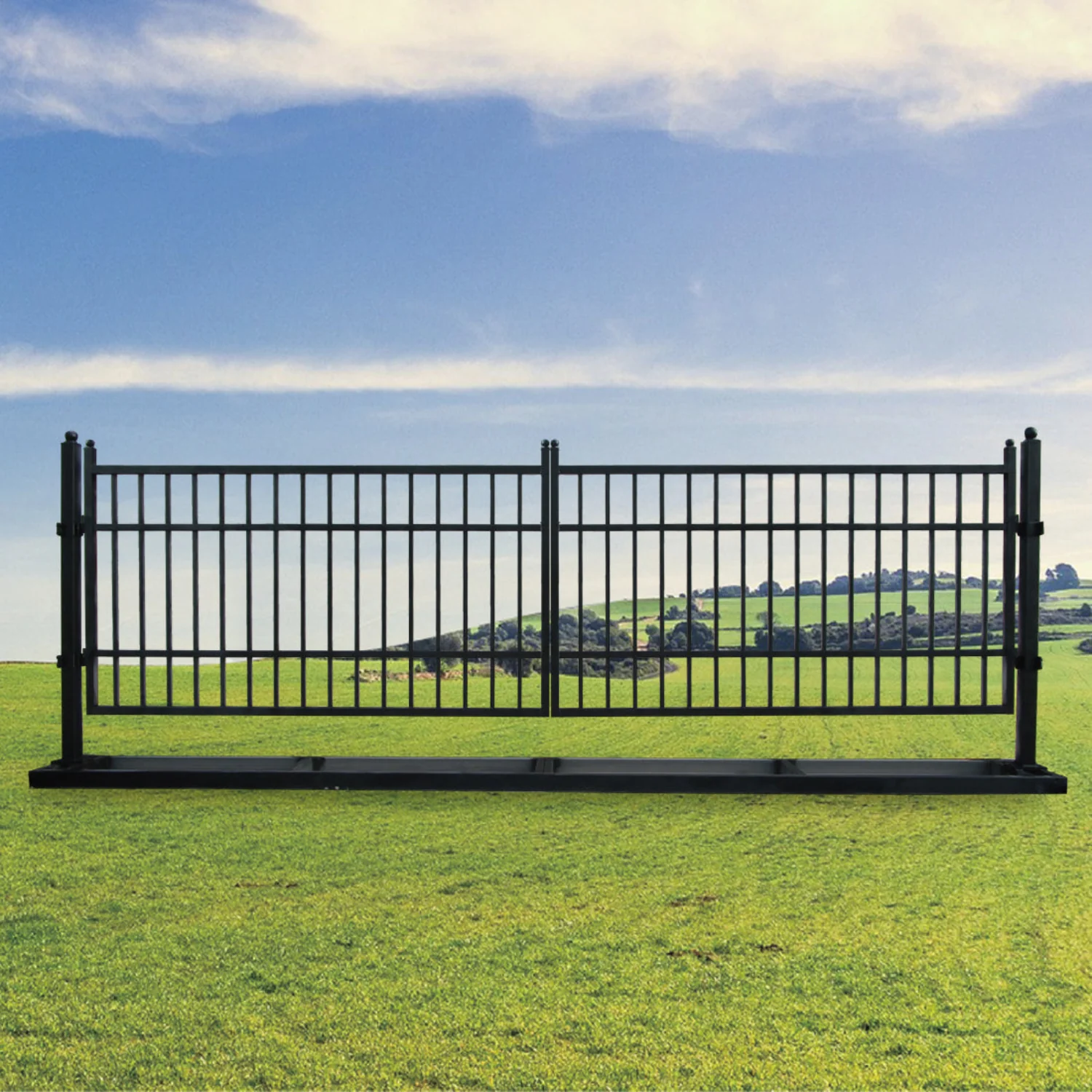 20 ft Steel Farm Driveway Gate - Image 3