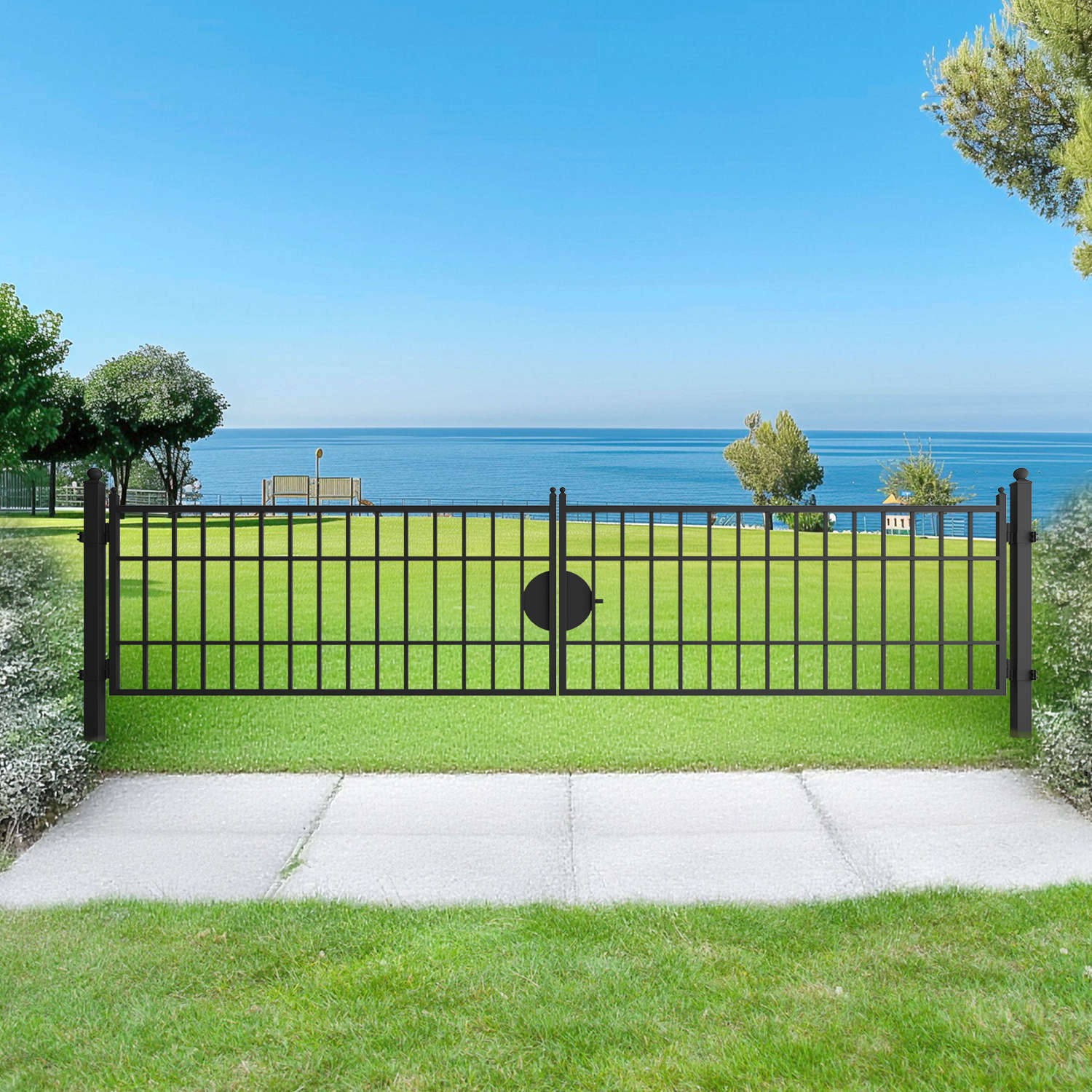 20 ft Steel Farm Driveway Gate - Image 7