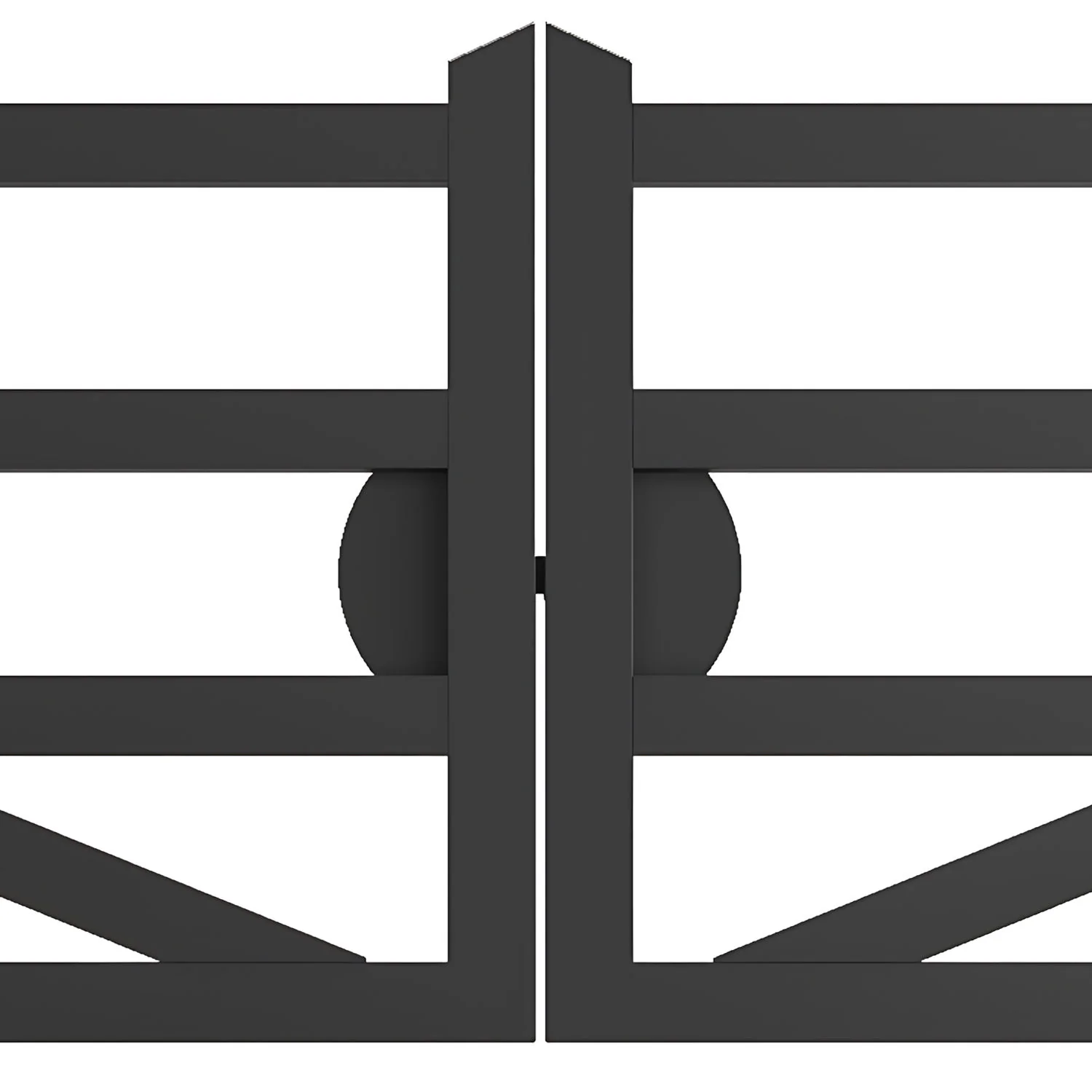20 ft Farm Driveway Gate with Diagonal Tubes, Dual Swing - Image 10