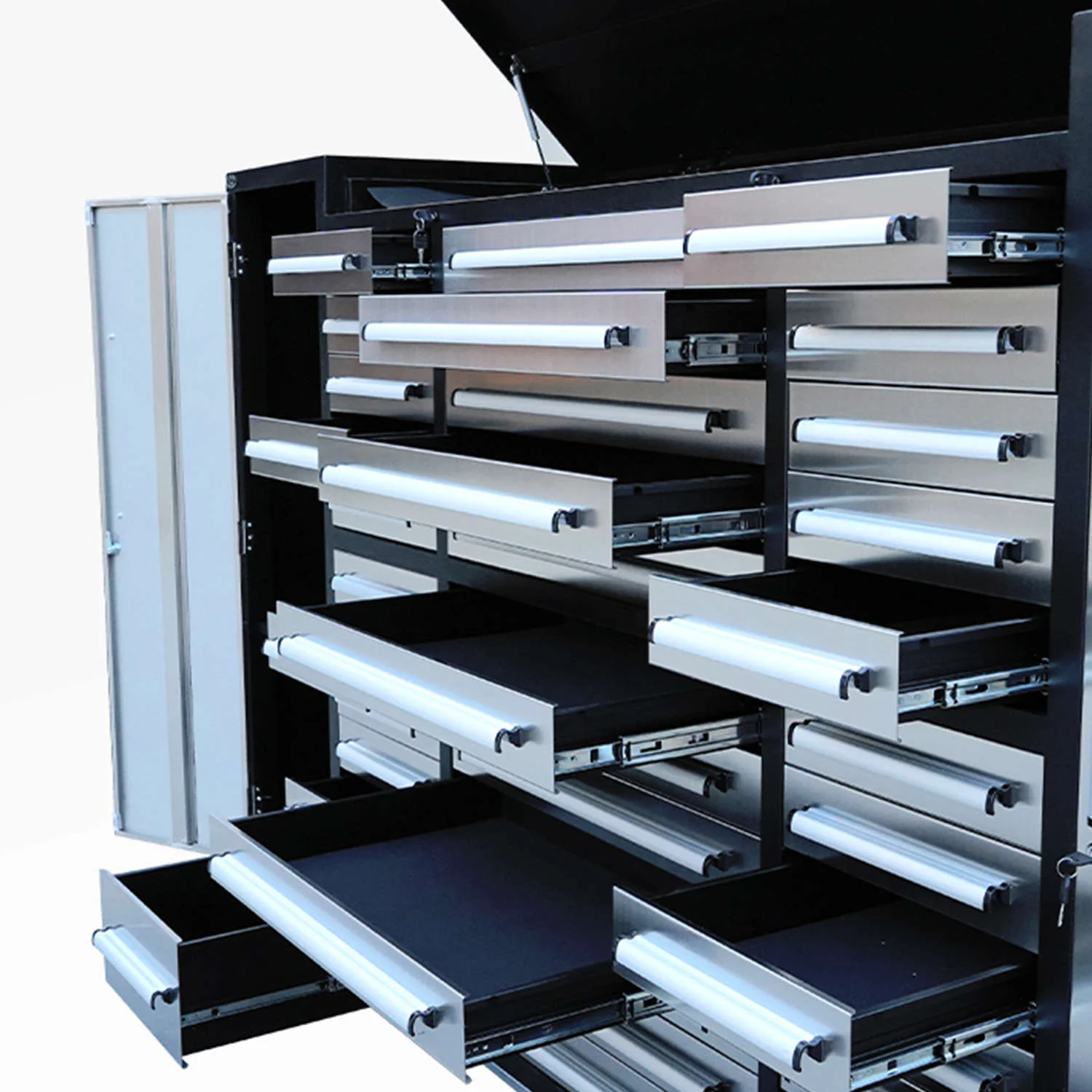 9 ft Garage Storage Cabinet with 34 Drawers & 2 Cabinets - Image 17