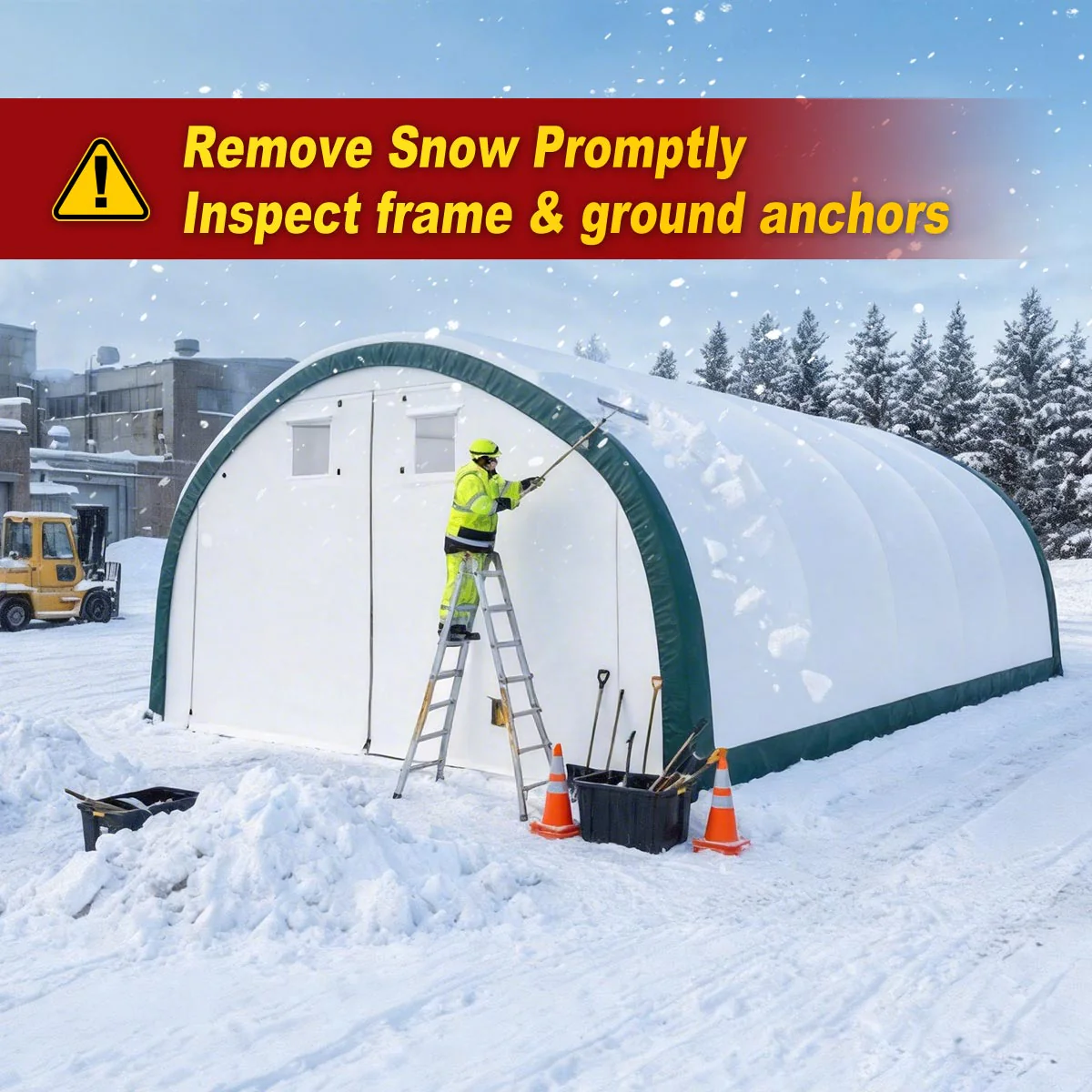 W20'xL30'xH12' Single Truss Arch Storage Shelter - Image 3