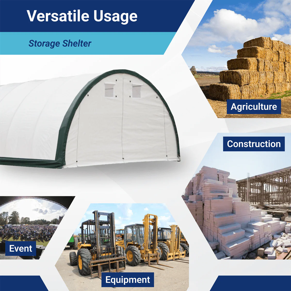 W20'xL30'xH12' Single Truss Arch Storage Shelter - Image 9