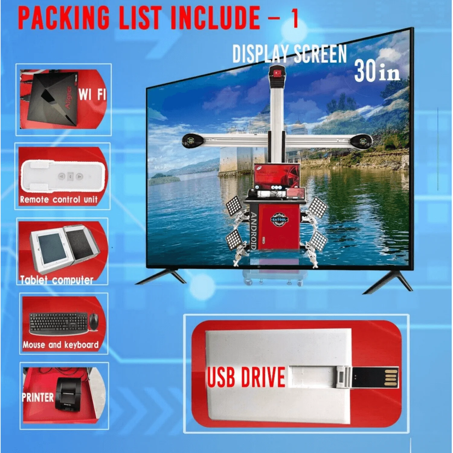 Katool KT-AV9 3D Wheel Alignment Machine with Cabinet - Image 3